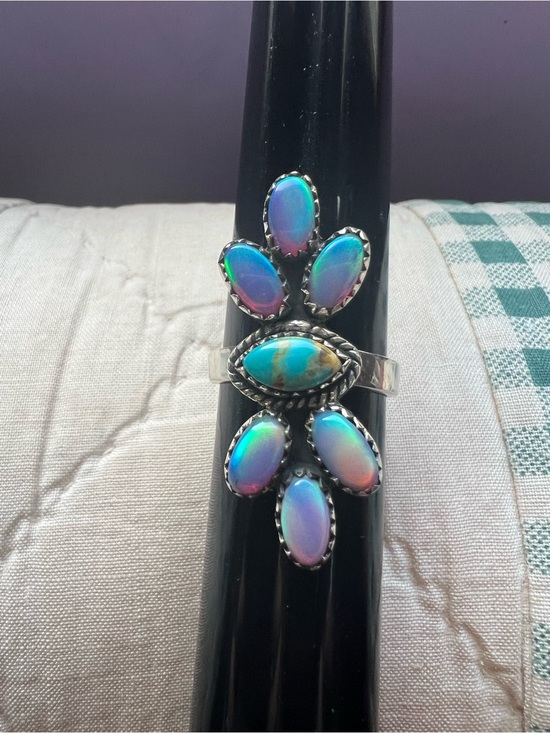 Jewelry - Sterling southwestern Opal and turquoise ring